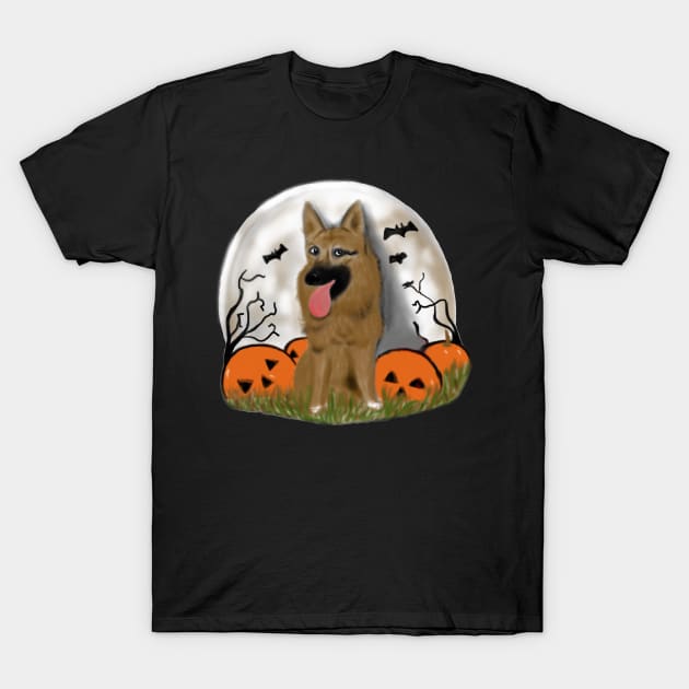 Halloween Dog T-Shirt by Merchweaver